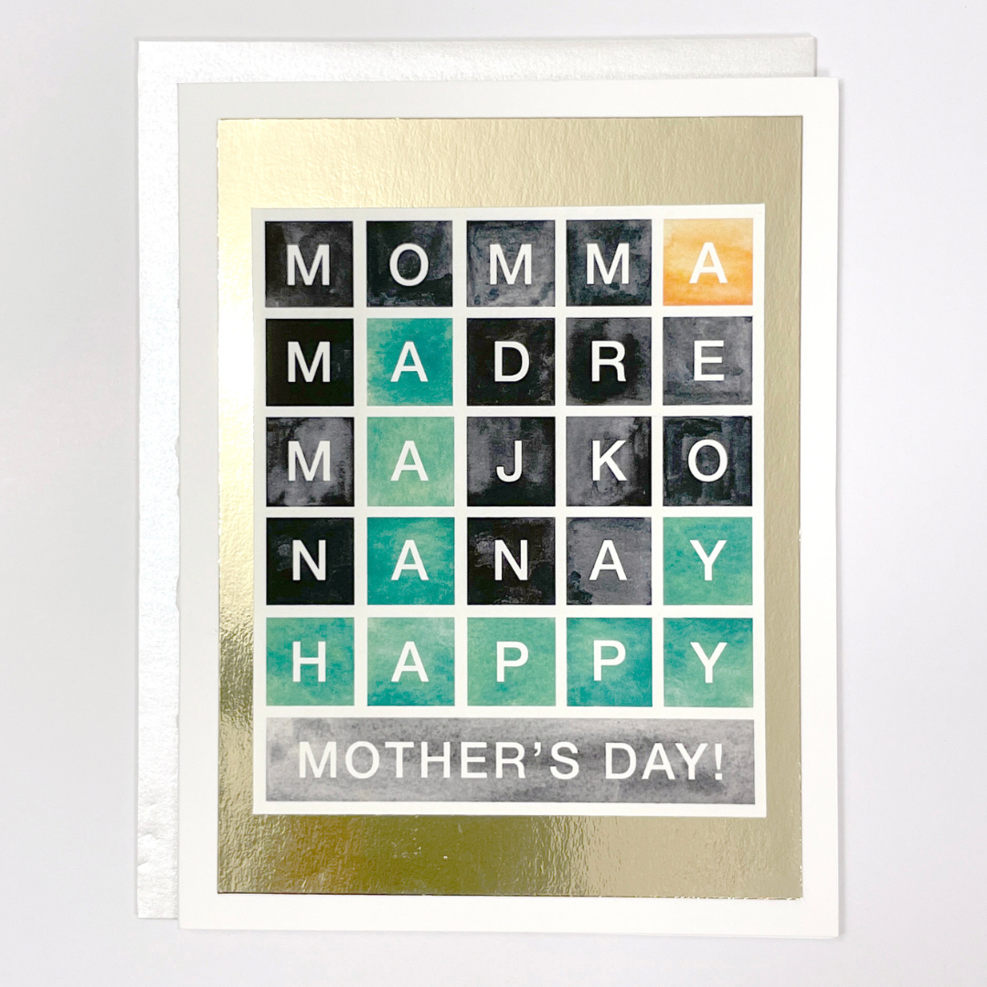 Handmade Wordle Mother's Day Card by HappiHello