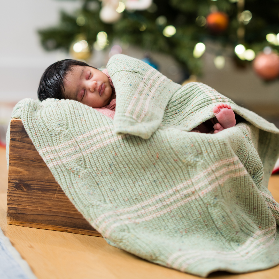 Baby Shaker Knit Stroller Blanket