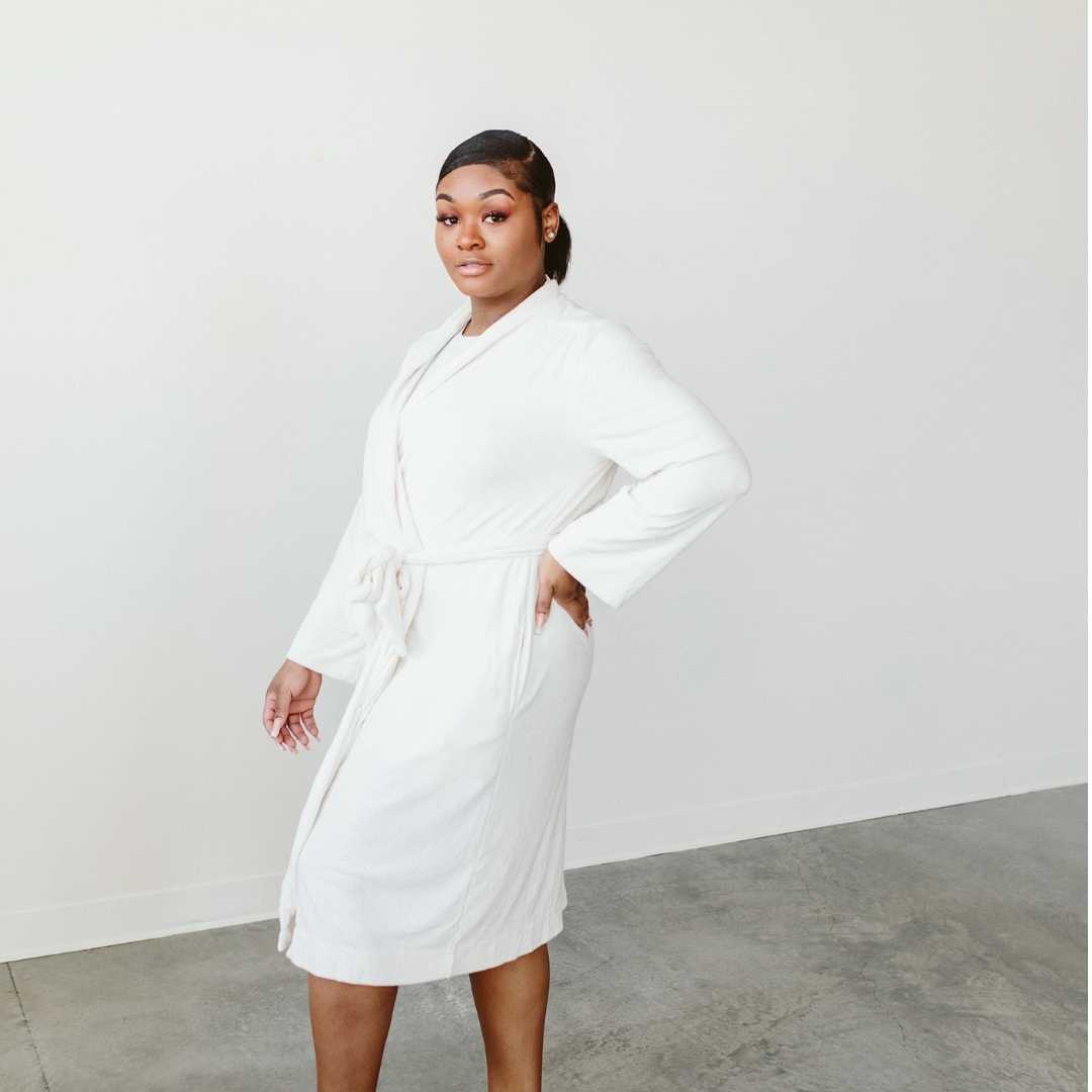 Viscose + Organic Cotton Terry Womens Robe by Goumi Kids