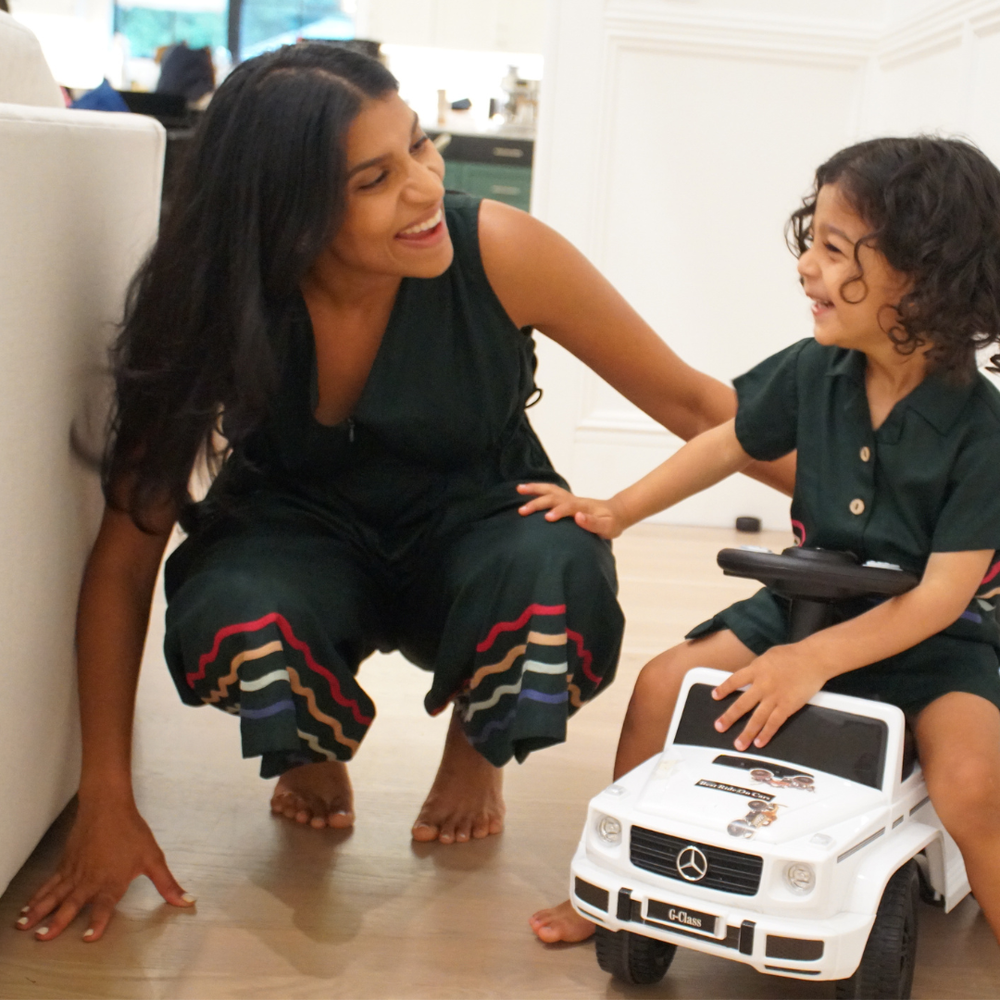 Kiran Embroidered Camp Shirt & Matching Shorts Set in Forest Green