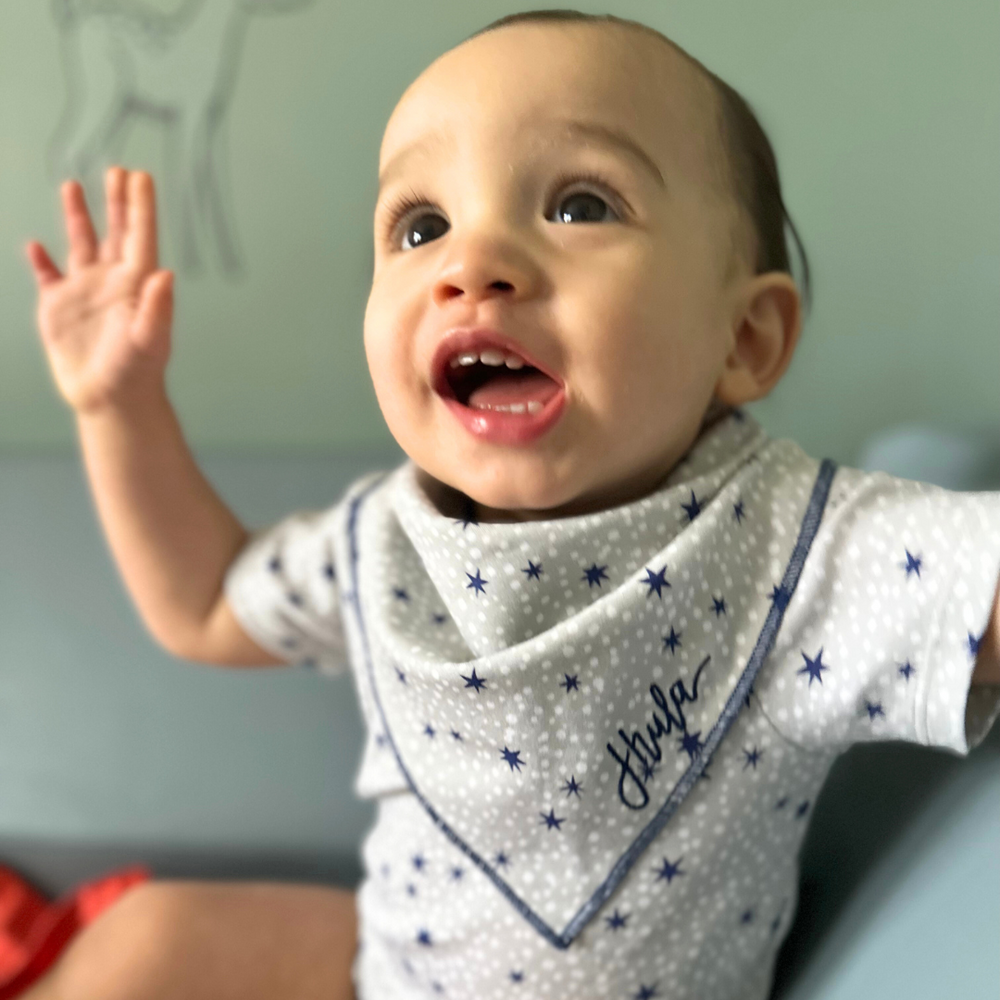 Embroidered Bandana Bib