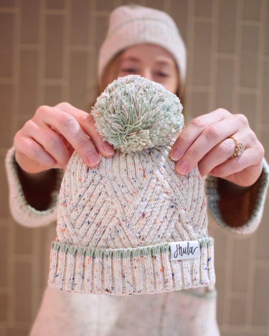 Baby Pompom Knit Beanie